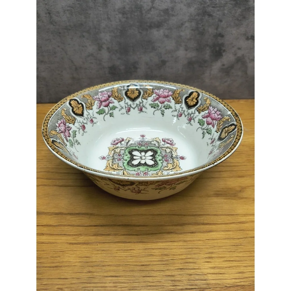 ANTIQUE FRENCH KG‎ LUNEVILLE POTTERY BOWL
